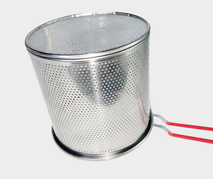Olla Freidora de Acero Inoxidable 304 con Canasta — Apta para Gas, Eléctrica e Inducción