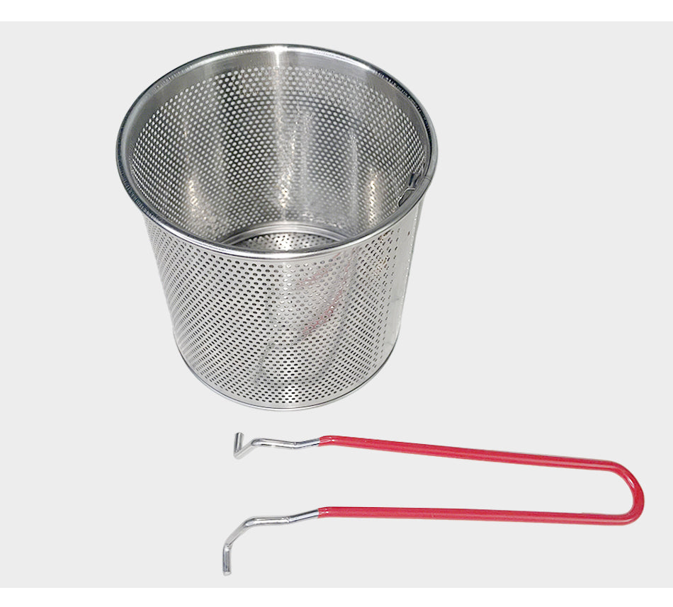 Olla Freidora de Acero Inoxidable 304 con Canasta — Apta para Gas, Eléctrica e Inducción