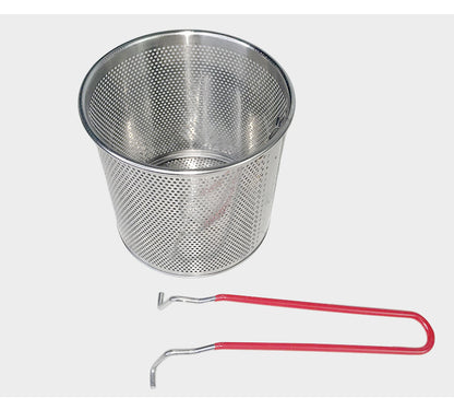 Olla Freidora de Acero Inoxidable 304 con Canasta — Apta para Gas, Eléctrica e Inducción