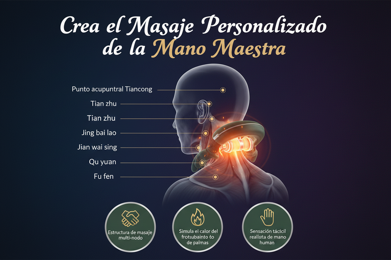 Masajeador de Cuello y Hombros con Calor | Alivio Muscular Profesional